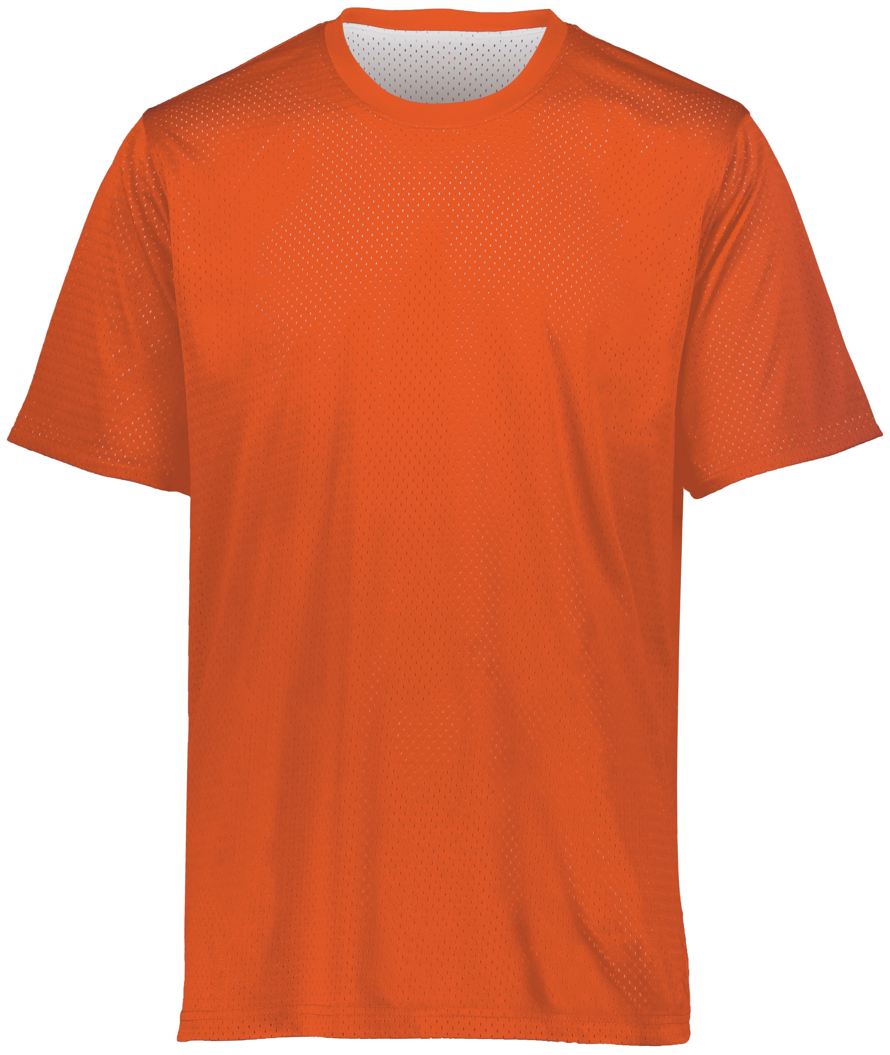 Augusta S/S Mesh Reversible Jersey - Orange/White