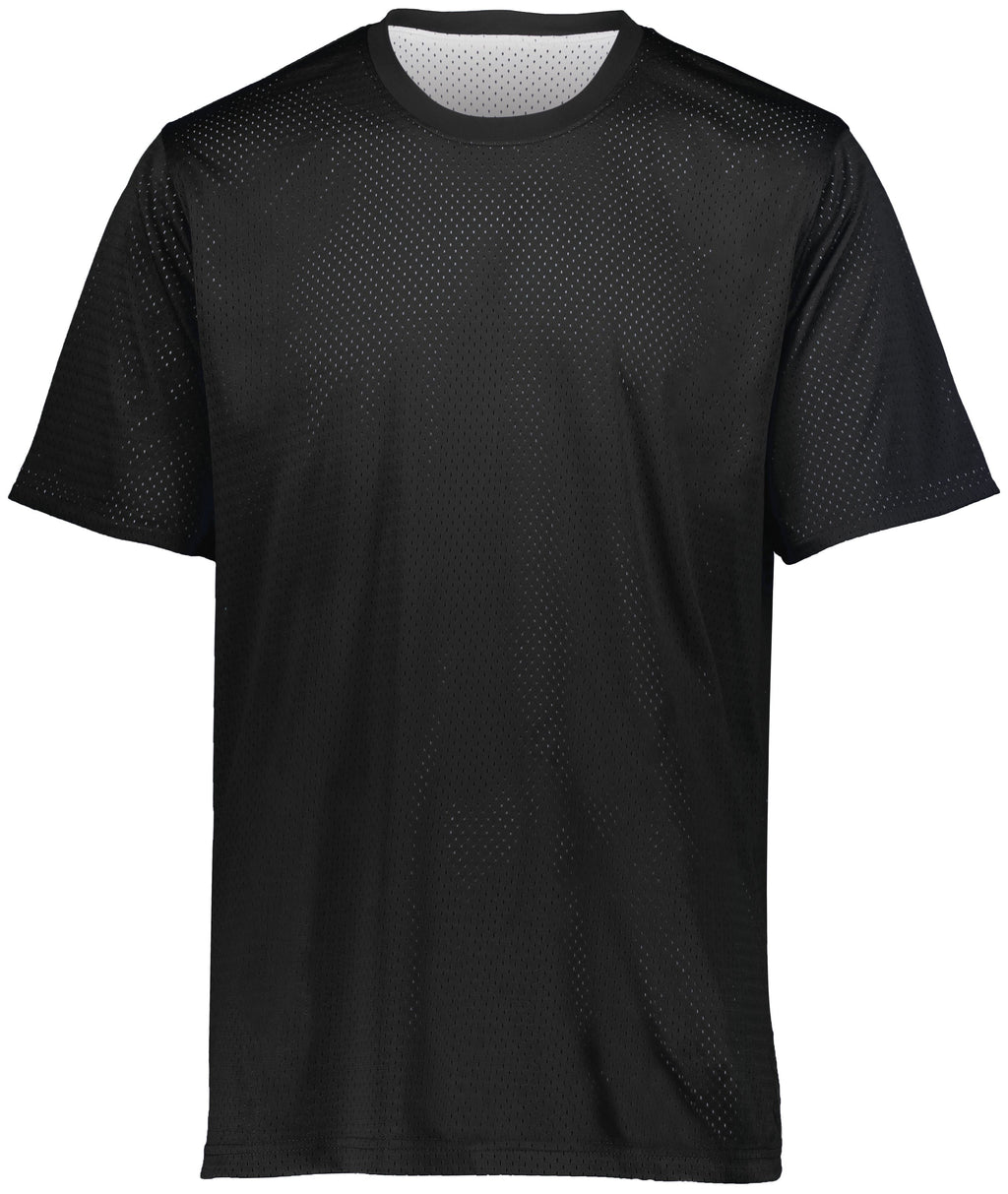 Augusta Youth S/S Mesh Reversible Jersey - Black/White