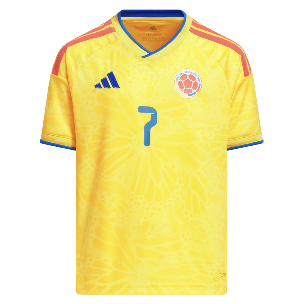 Adidas Colombia 2026 Luis Diaz #7 Youth Home Jersey
